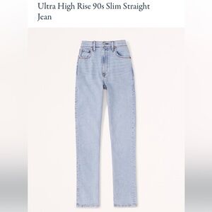 Abercrombie & Fitch Ultra High Rise 90s slim straight jeans